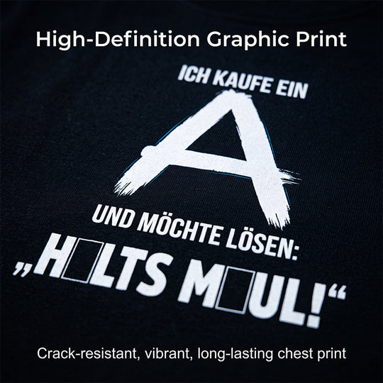 👕50% OFF NOW! Men Urban Streetwear Graphic T-Shirt – Oversized Loose Fit, German Letter Back Print, Breathable Casual Short Sleeve Tee For Daily & Street Style