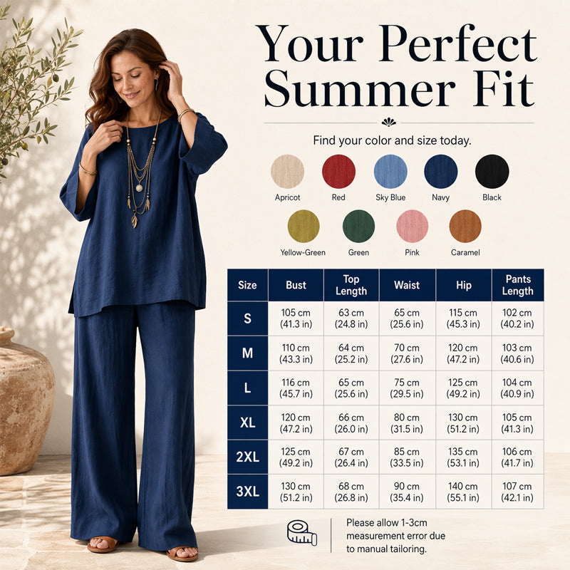 🍂 New Arrival ✨ Women’s Linen-Blend 2-Piece Set – Effortless Autumn Style & Everyday Comfort