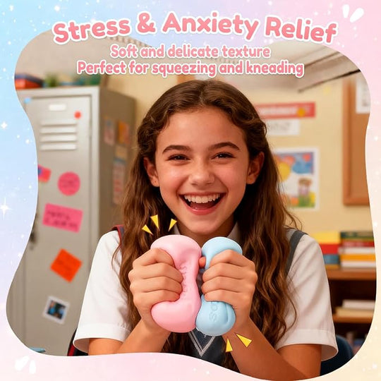 🎁2026 New Arrivals 50% OFF💥Crunchy Squishy, Bead Squishy, Sensory Fidget Tools for Relax Relief, Office Desk and Family Focus Enhancement, Handheld Squishy with Beads, 6x6x6 cm Relax Ball Set