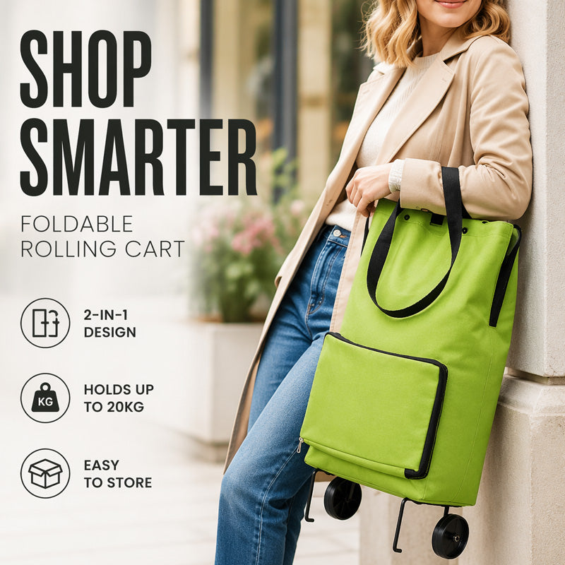 📢📢Limited-Time 40% Off！⏰️Foldable Shopping Trolley Bag
