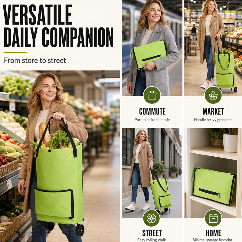📢📢Limited-Time 40% Off！⏰️Foldable Shopping Trolley Bag