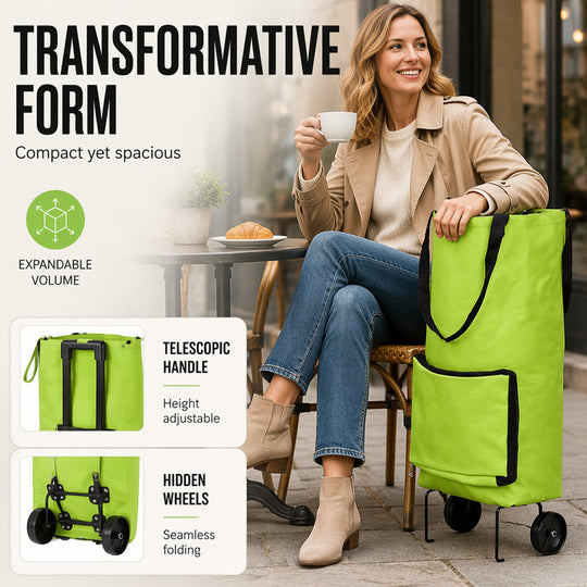 📢📢Limited-Time 40% Off！⏰️Foldable Shopping Trolley Bag