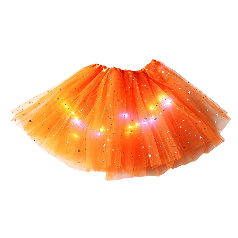 🎁LED Light Up Sequin Tutu Skirt Star Mesh Princess Skirt for Girls and Adults1