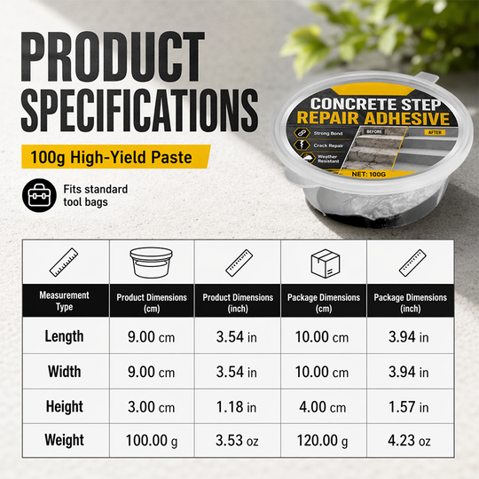 🥳2026 HOT SALE🥳💞50K+ SOLD!🔧🏠 30% OFF! Concrete Step Repair Adhesive – Permanently bonds cracked stairs & walkways. Weatherproof – resists heat, ice & rain. Walk safely again! 🛡️✨