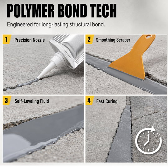 🏆 Last Day Special Price £12.99 ! 🔥Buy 2 Get 1 Free🎁Waterproof Concrete Crack Filler & Sealant