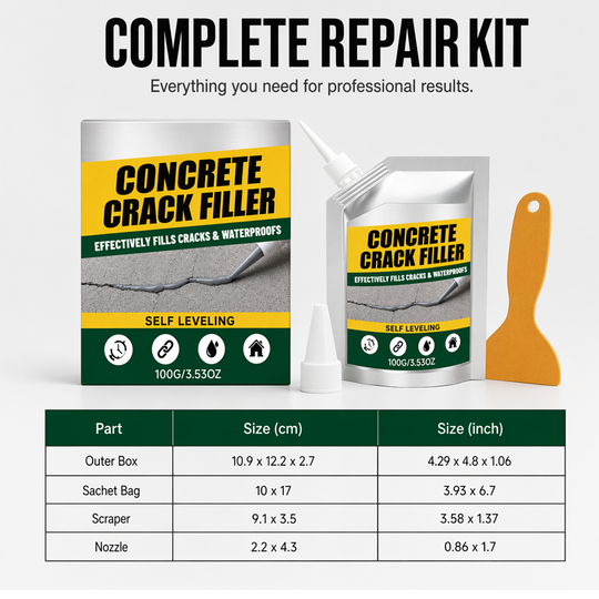 🏆 Last Day Special Price £12.99 ! 🔥Buy 2 Get 1 Free🎁Waterproof Concrete Crack Filler & Sealant