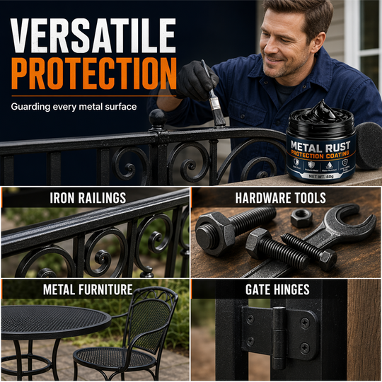 🥳2026 HOT SALE🥳🏠 50% OFF! Metal Rust Protection Black Repair Paste – Restores rusty gates, railings & tools. Forms protective coating – no need to replace! 🛡️✨