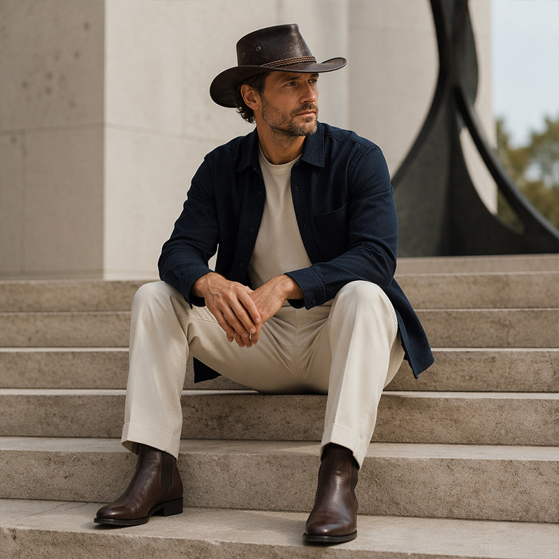 🎁 2026 New Arrivals 40% OFF 💥 Vintage Wide-Brim Cowboy Hat with Adjustable Strap – Timeless Western Style & Perfect Sun Protection 🌵✨