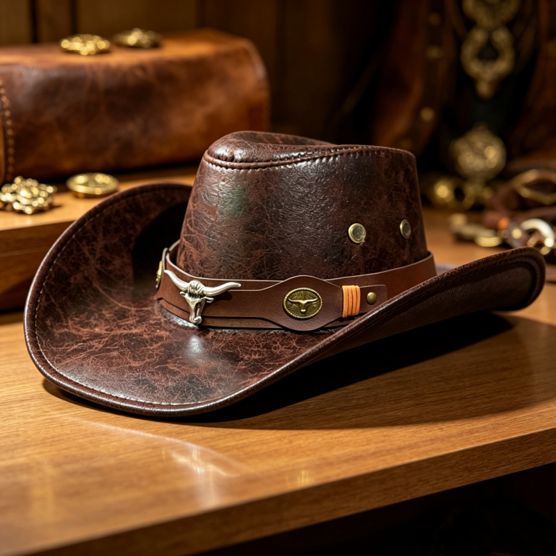 🎁 2026 New Arrivals 40% OFF 💥 Vintage Wide-Brim Cowboy Hat with Adjustable Strap – Timeless Western Style & Perfect Sun Protection 🌵✨