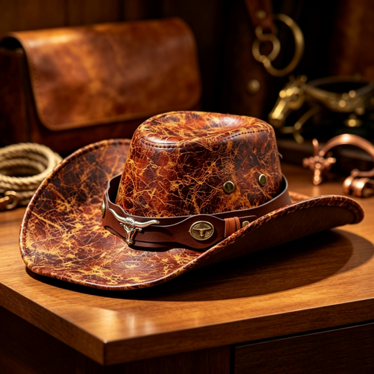 🎁 2026 New Arrivals 40% OFF 💥 Vintage Wide-Brim Cowboy Hat with Adjustable Strap – Timeless Western Style & Perfect Sun Protection 🌵✨