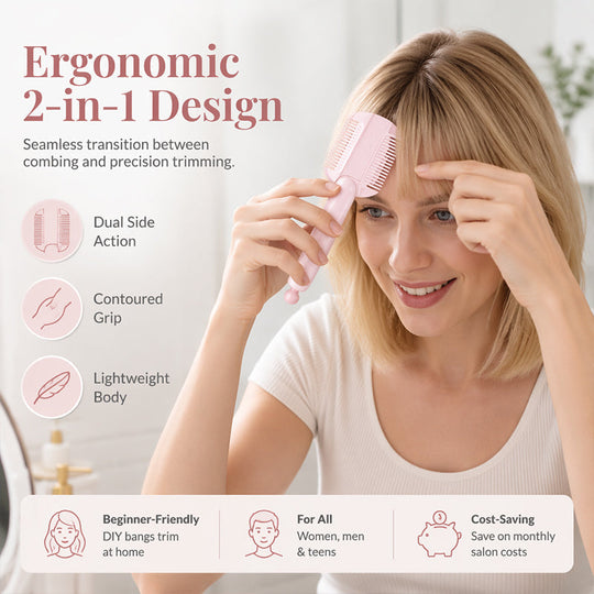 🎉Limited Offer！🎁Portable Dual-Use Hair Trimming Comb
