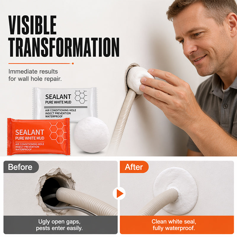 🎉 2026 Sale — Over 22,000 Sold! 💞 Waterproof Wall Hole Sealing Clay for Air Conditioner Pipes