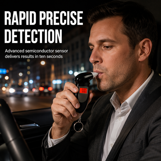 🔥 50% OFF 🔥 Portable Breathalyzer for Personal Use – Accurate BAC Tester with Rapid Response, Ergonomic Design, and Reliable ABS Build – Ideal for Responsible Drinking
