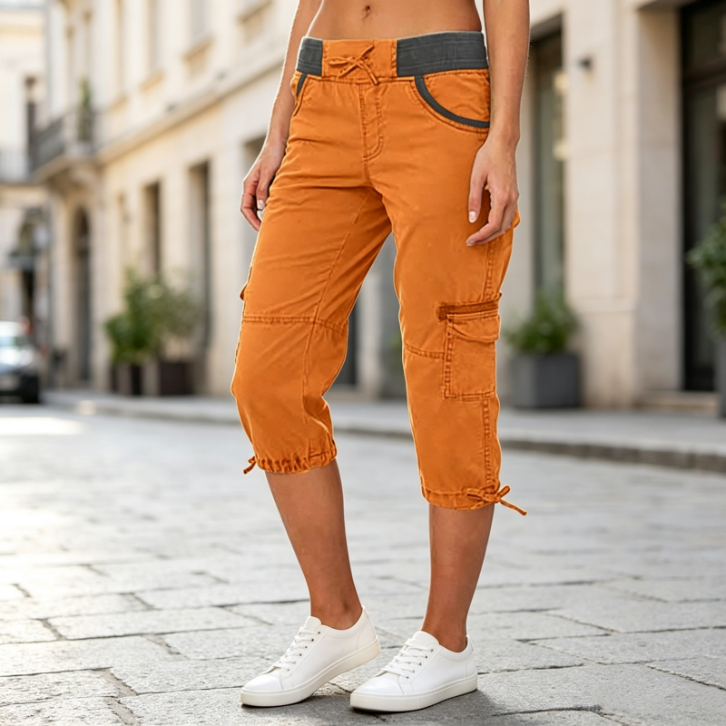 ❤️‍🔥50% OFF NOW !🌸Women's High-Waist Cargo Capri Pants with Pockets