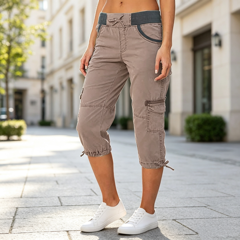 ❤️‍🔥50% OFF NOW !🌸Women's High-Waist Cargo Capri Pants with Pockets