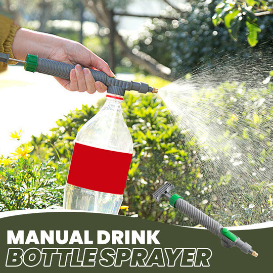 🌿50% OFF NOW! Manual Drink Bottle Sprayer with Adjustable Nozzle‑Portable DIY Garden Spray Tool, Fits Standard Plastic Bottles for Plant Watering, Fertilizing & Pest Control