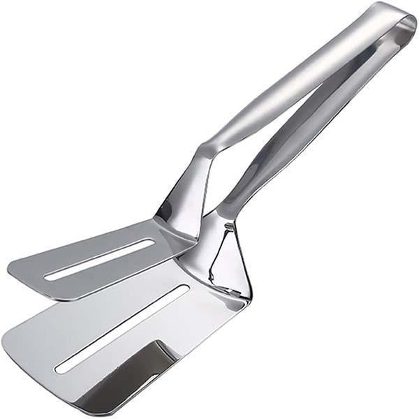 🍳50% OFF NOW ! ✨Stainless Steel Kitchen Cooking Clips – 2‑In‑1 Spatula Tongs for Flipping, Grilling & Serving Food