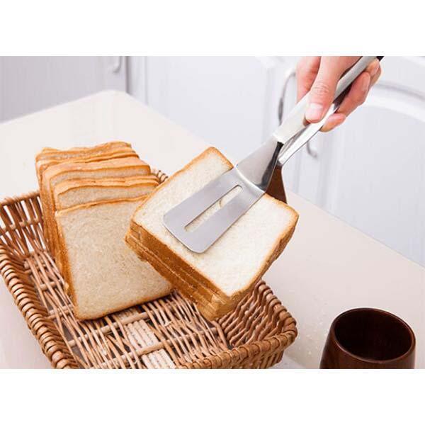 🍳50% OFF NOW ! ✨Stainless Steel Kitchen Cooking Clips – 2‑In‑1 Spatula Tongs for Flipping, Grilling & Serving Food