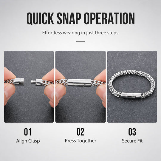 Men's Titanium Steel Bracelet Minimalist Hip Hop Chain