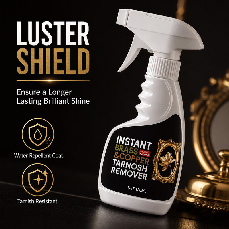 ✨50% OFF NOW ! 🧴Instant Brass Tarnish Remover Spray – Fast Shine Restoration, Protective Layer, Multi-Surface Metal Polish Cleaner