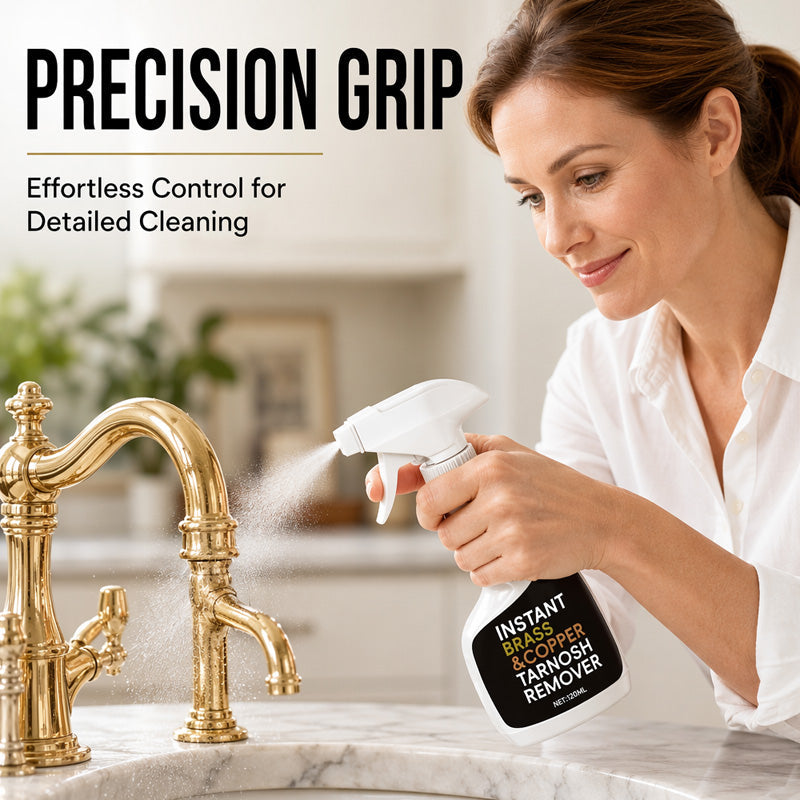 ✨50% OFF NOW ! 🧴Instant Brass Tarnish Remover Spray – Fast Shine Restoration, Protective Layer, Multi-Surface Metal Polish Cleaner
