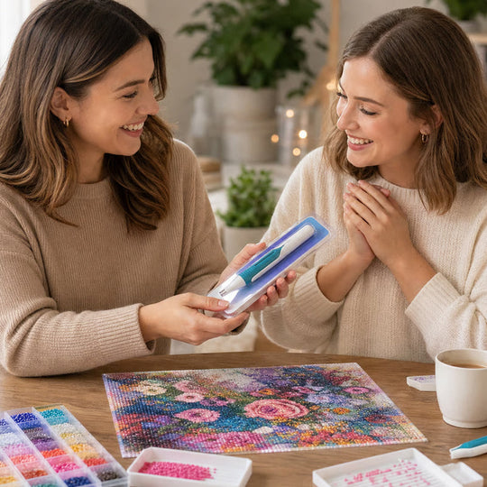 📢📢Last day: 40% off! 💎 Diamond painting pen and automatic bead dispenser tray kit