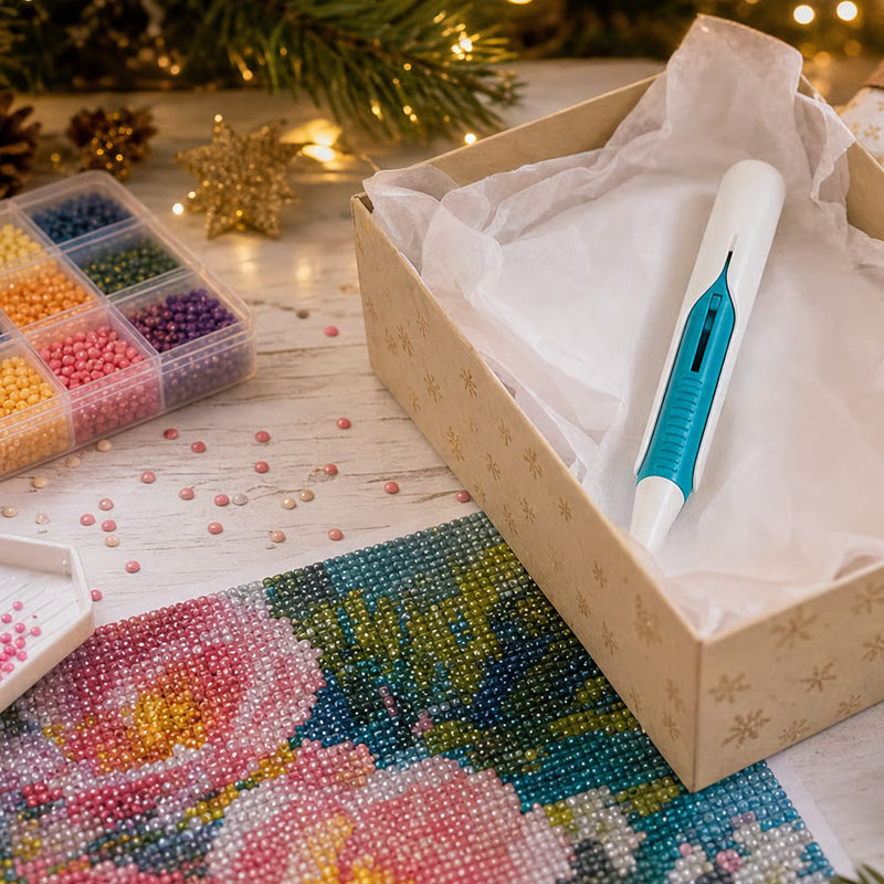 📢📢Last day: 40% off! 💎 Diamond painting pen and automatic bead dispenser tray kit