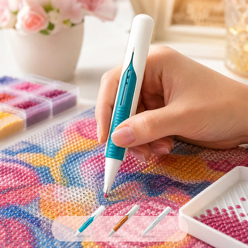 📢📢Last day: 40% off! 💎 Diamond painting pen and automatic bead dispenser tray kit
