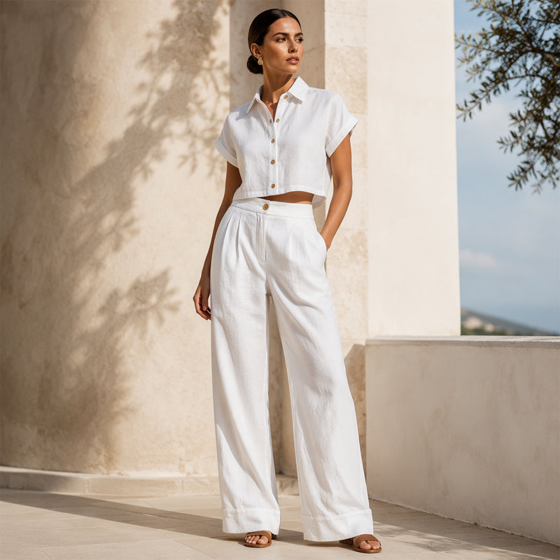 🥳2026 HOT SALE🥳 50% OFF!  🎁Women's Cotton Linen Straight Leg Pants