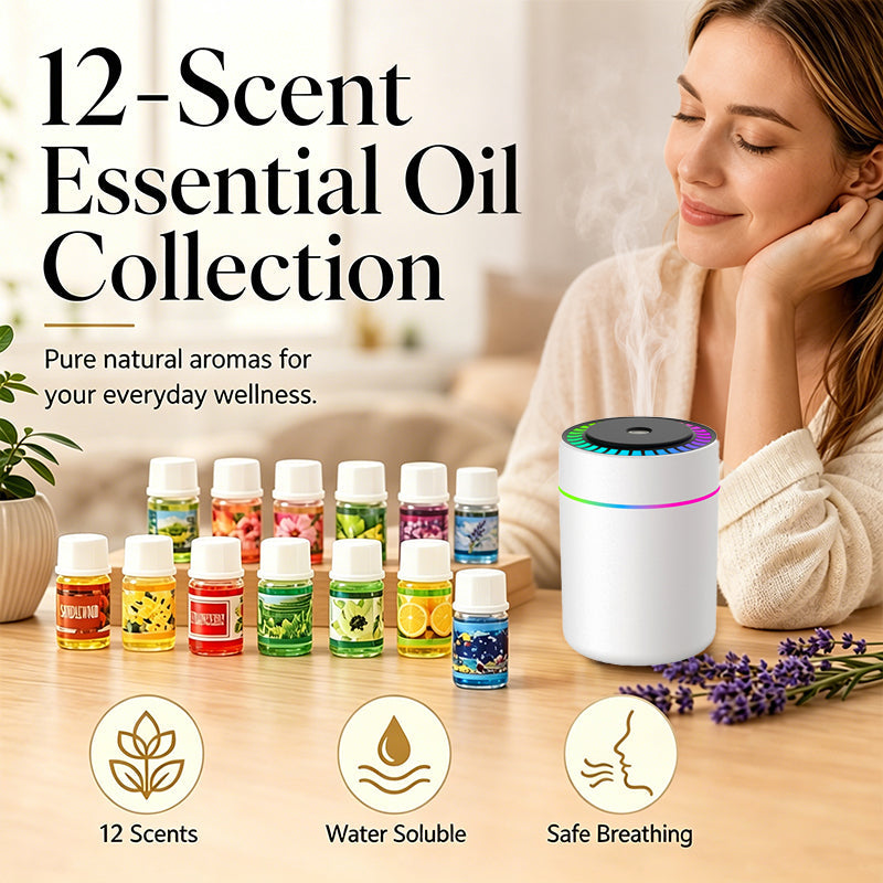 🔥Limited Time 66% Off！🎁🌺The fresh scent lifts your mood！🌷12-Pack Water Soluble Essential Oils Set