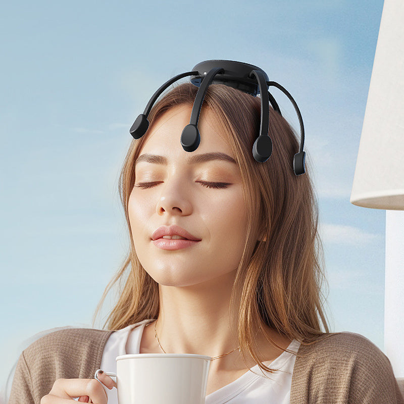 💆‍♀️ Intelligent Octopus Head Massager – Electric Scalp Massager for Stress Relief & Better Sleep, 360° All-Round Vibration, USB-C Rechargeable 🧘✨