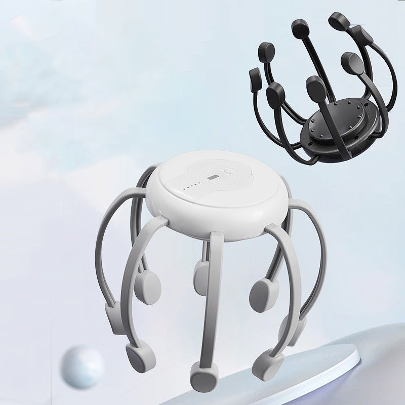 💆‍♀️ Intelligent Octopus Head Massager – Electric Scalp Massager for Stress Relief & Better Sleep, 360° All-Round Vibration, USB-C Rechargeable 🧘✨