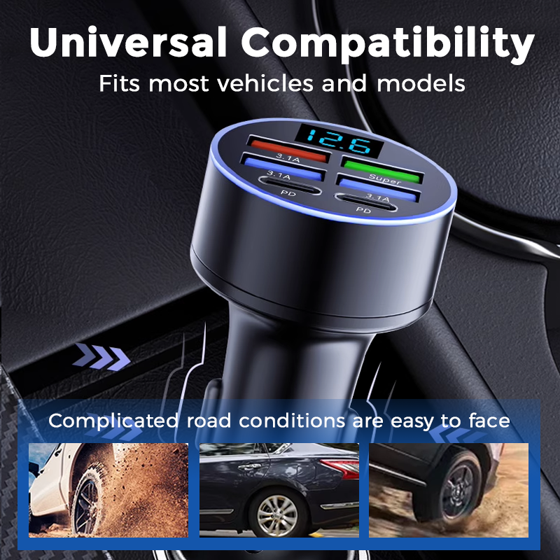 ⚡ Fast Charge All Your Devices at Once – 6‑in‑1 PD & QC Car Adapter. 44k+ UK Drivers Trust It. Free UK Delivery