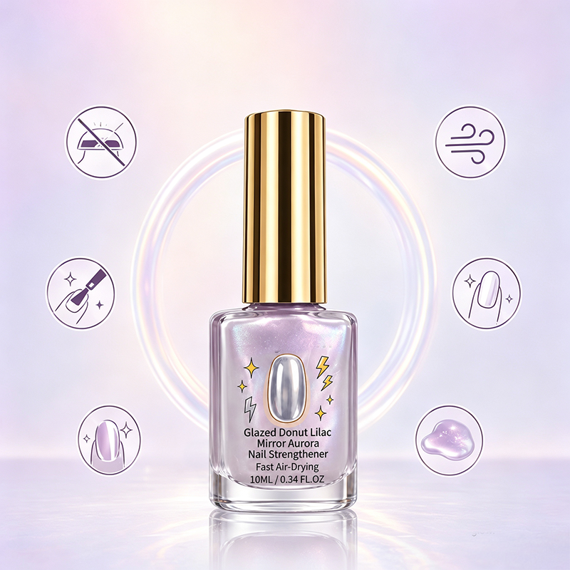 📢50% Off Now！💅Lilac Glossy Mirror Nail Strengthener