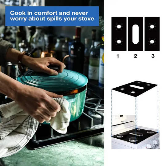 🍳 Hot Sale 50% OFF 🔥Stop Scrubbing Burnt-On Grease – Reusable Gas Hob Protectors, Heat-Resistant to 260°C
