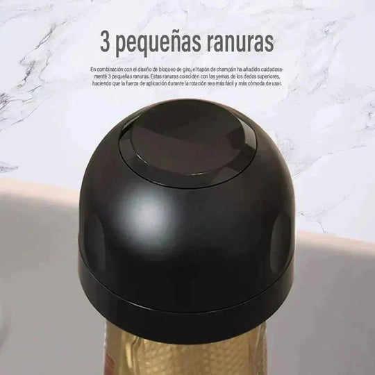 🍾50% OFF NOW! Twist‑Lock Wine and Champagne Bottle Stoppers, Reusable Silicone Sealed Sparkling Wine Bottle Preserver, Leak‑Proof Twist Lock Bottle Cap for Champagne, Prosecco & Sparkling Wines