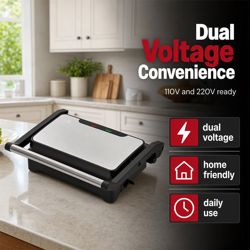 ⏰ LIMITED TIME 50% OFF! 🔥Electric Sandwich Press and Panini Maker with 180-Degree Flat Grill