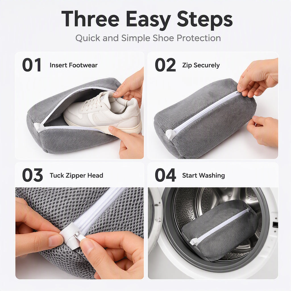 🔥 LIMITED TIME 50% OFF! ⚡Mesh Shoe Washing Bag for Laundry Machine-UK