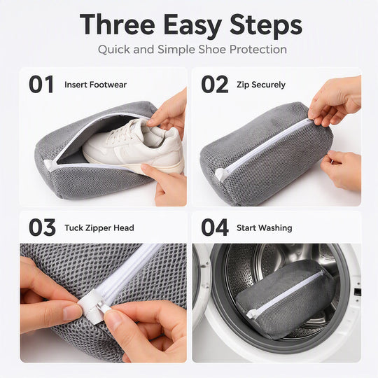 🔥 LIMITED TIME 50% OFF! ⚡Mesh Shoe Washing Bag for Laundry Machine-UK