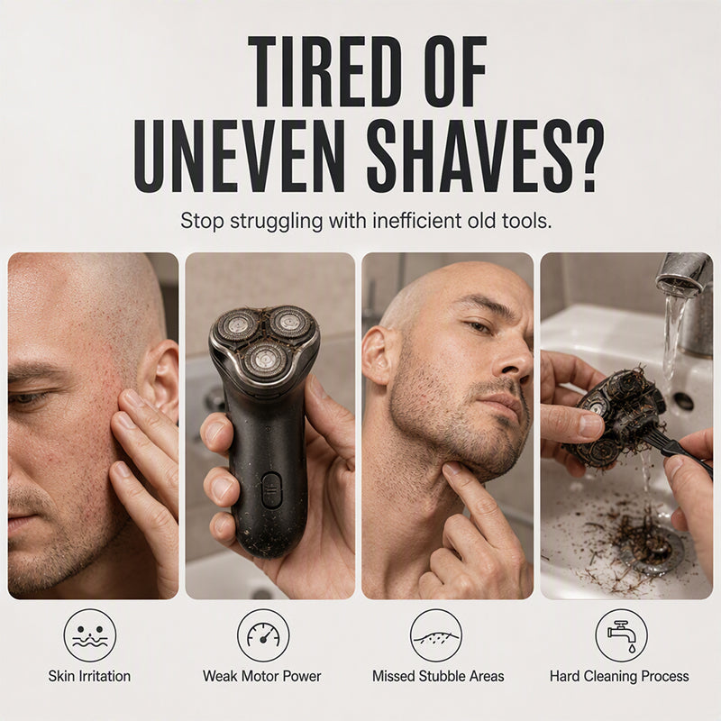 ⏳🔥LIMITED-TIME 30% OFF! ⏰2-in-1 Smart Electric Bald Head Shaver and Beard Trimmer with Digital Display