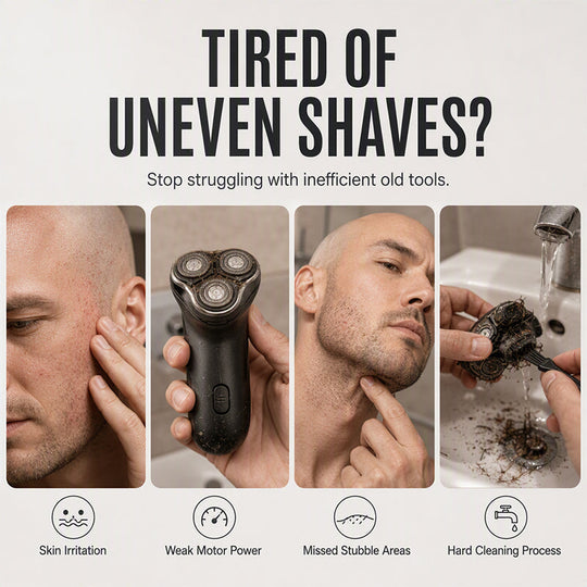 ⏳🔥LIMITED-TIME 30% OFF! ⏰2-in-1 Smart Electric Bald Head Shaver and Beard Trimmer with Digital Display