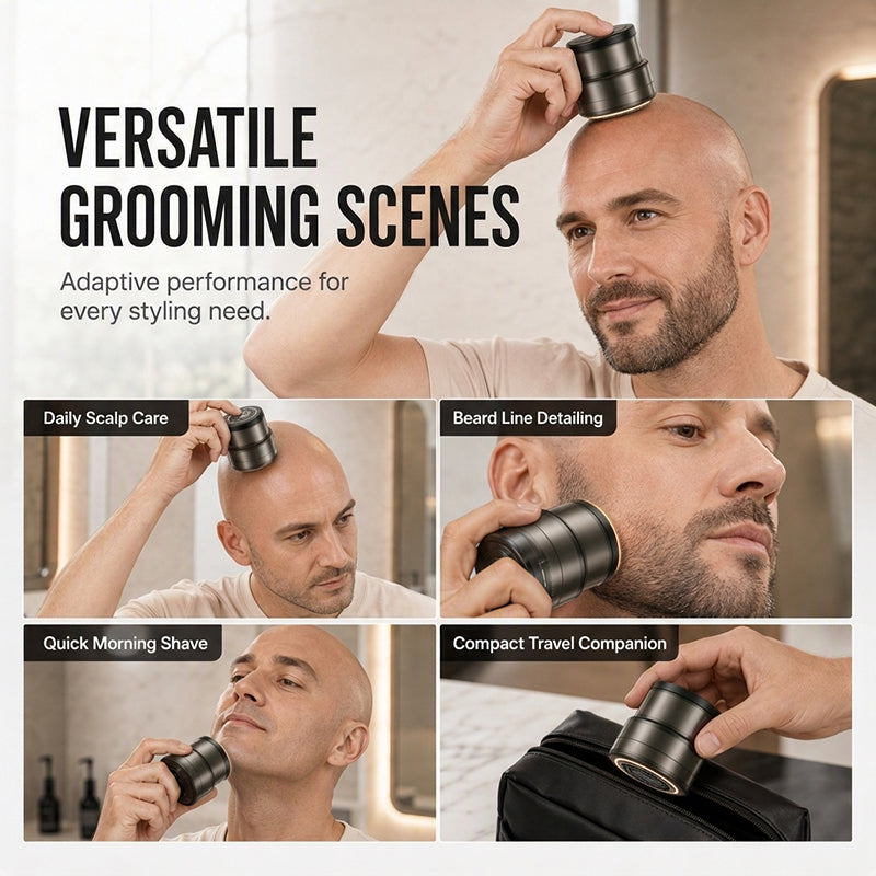 ⏳🔥LIMITED-TIME 30% OFF! ⏰2-in-1 Smart Electric Bald Head Shaver and Beard Trimmer with Digital Display
