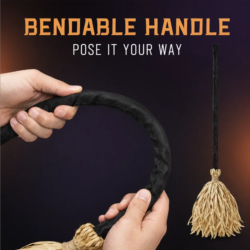 🎉 2026 Sale — Over 23 900 Sold!🔥 Animated Witch Broom Halloween Decoration with Lights and Sound