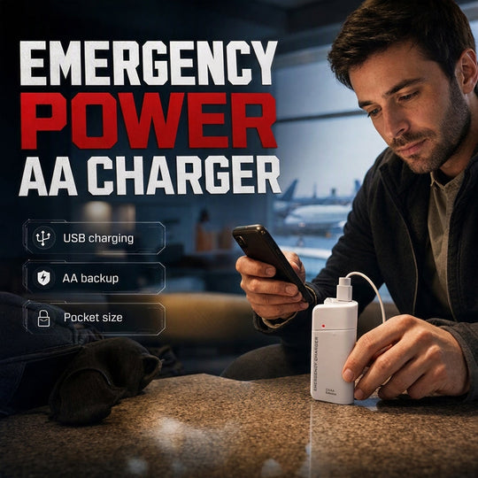 🥳2026 HOT SALE🥳💞50K+ SOLD! 💡📱 50% OFF! Portable AA Battery Charger – Emergency power bank + LED torch. From £6.99 – best value anywhere! Buy more & save – never get caught with a dead phone again! 🚗✅