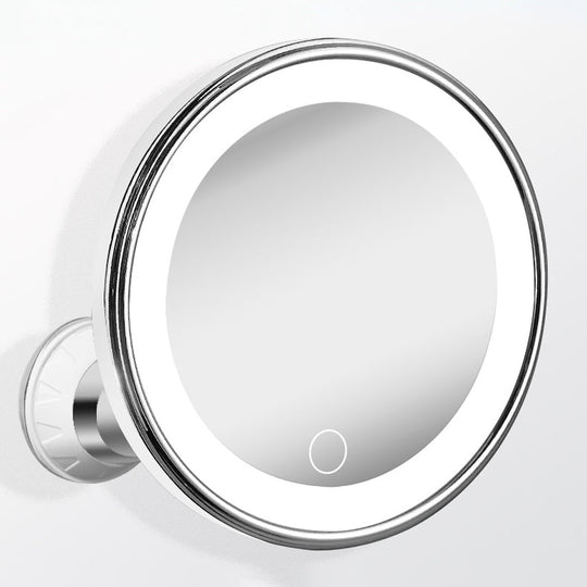 10x Magnifying Makeup Mirror with LED Light and Suction Cup