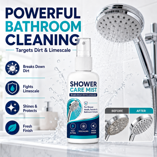 🥳2026 HOT SALE🥳💞50K+ SOLD! 🚿✨ 50% OFF! Fast-Acting Shower Limescale Remover Spray – Dissolves stubborn mineral deposits & hard water stains. Restores water flow & shine – just spray & wipe! 🧼💪