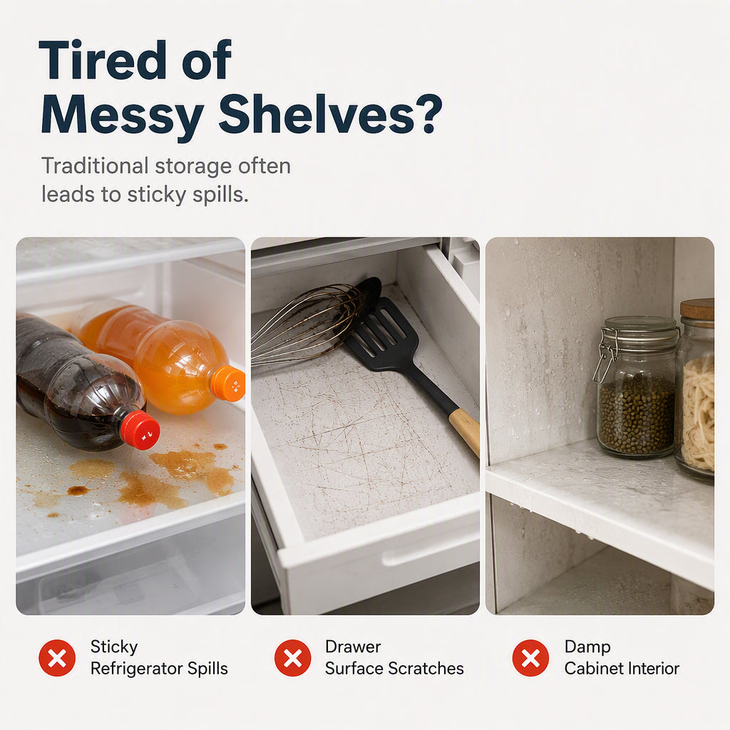 🧊 30% OFF NOW! 🛡️ Waterproof Fridge Shelf Liners – Non-slip, easy-clean & food-safe – Keeps fridge shelves fresh & organized ✨