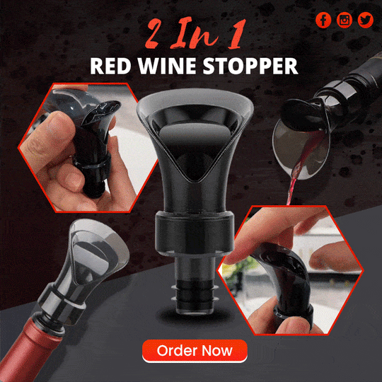 🍷 2-in-1 Wine Saver with Vacuum Pump & Sealer – Preserves Freshness & Aroma