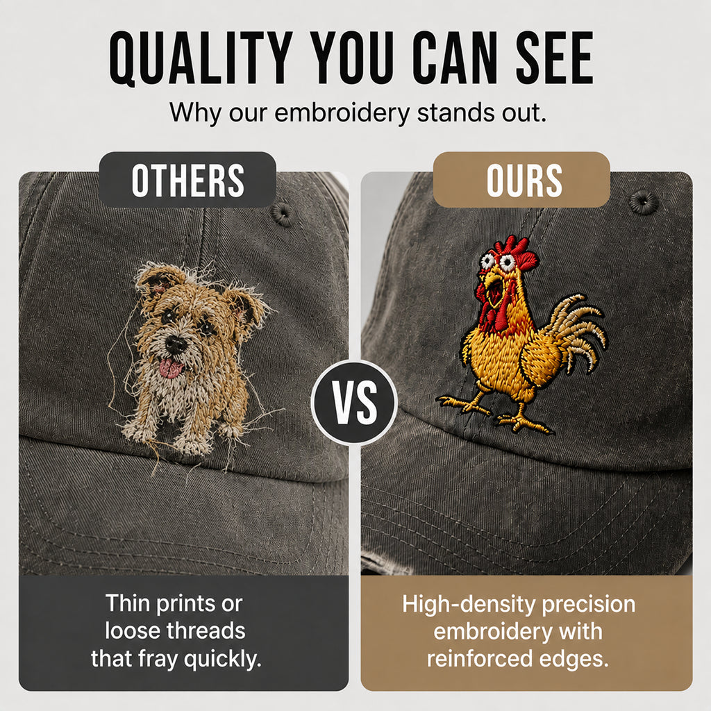 Retro Rooster Print Baseball Cap
