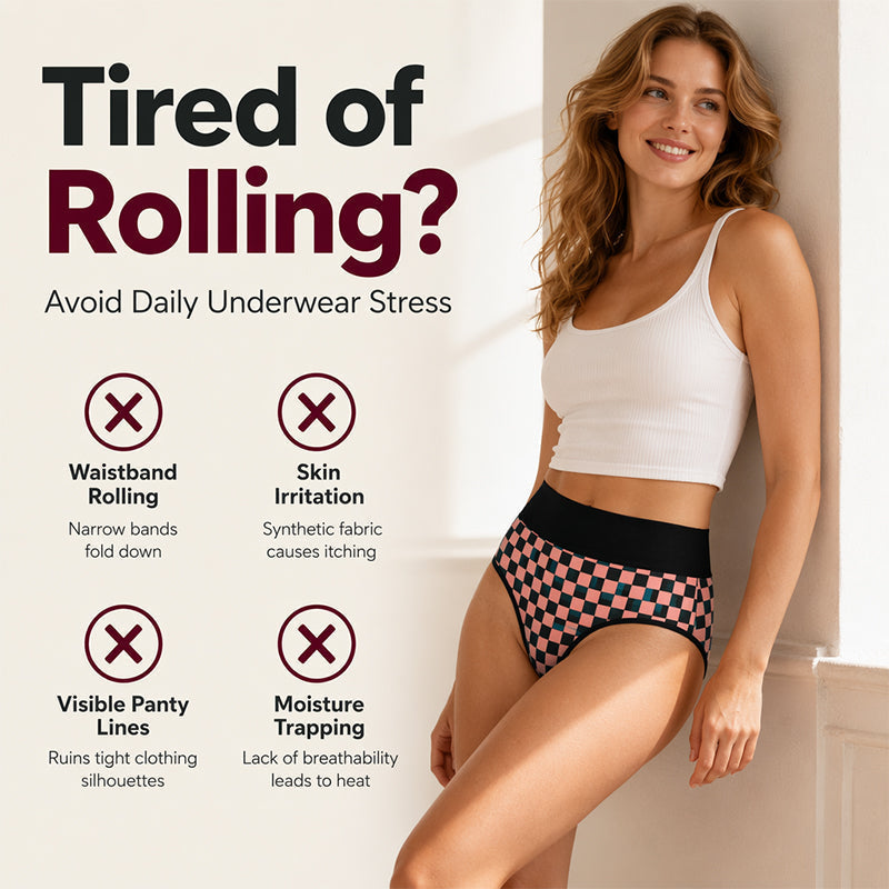 💖LIMITED OFFER – Buy 1 Get 3 Packs✨Women's High Waisted Cotton Panties,👍Soft & Breathable& Comfortable & Stretchy Full Coverage Briefs for Everyday Wear